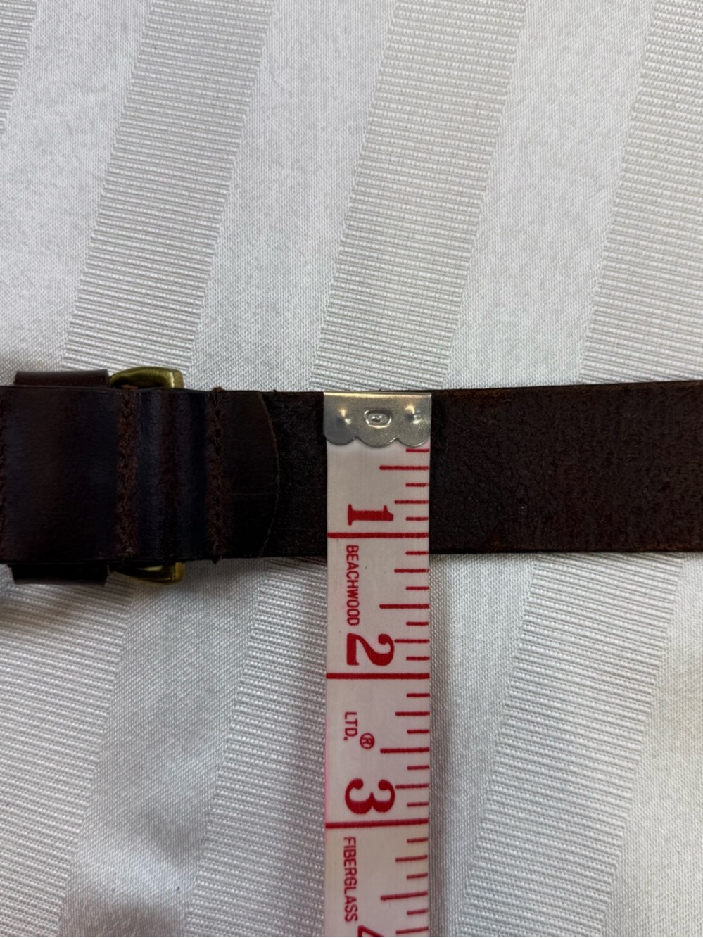 AMIEE LYNN Genuine Leather Belt Brown Brass Buckle Women’s Large Made In India - Picture 8 of 12